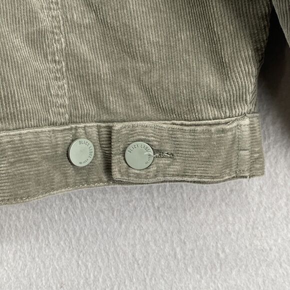 BLACK LABEL C'EST TOI Jacket Womens L Corduroy Trucker Button Front Stretch Gray - Picture 8 of 14